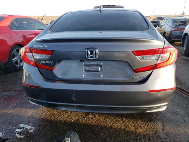 1HGCV3F40MA002553 - 2021 HONDA ACCORD HYBRID EX GRAY photo 6