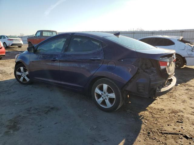 5NPDH4AE7DH384105 - 2013 HYUNDAI ELANTRA GLS BLUE photo 2