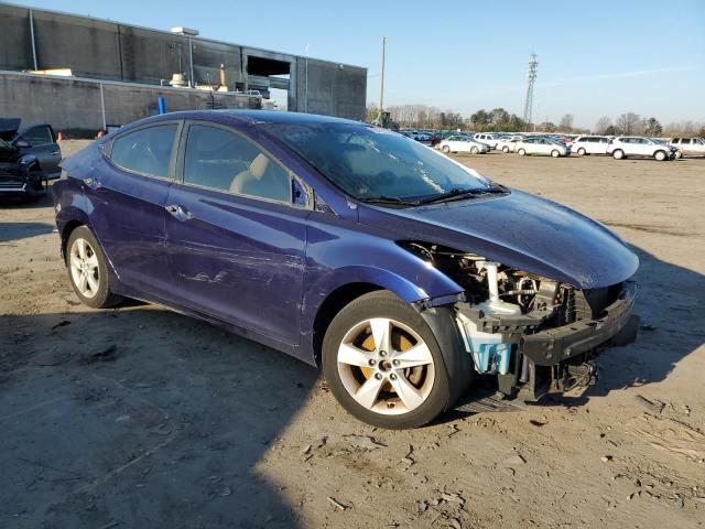 5NPDH4AE7DH384105 - 2013 HYUNDAI ELANTRA GLS BLUE photo 4