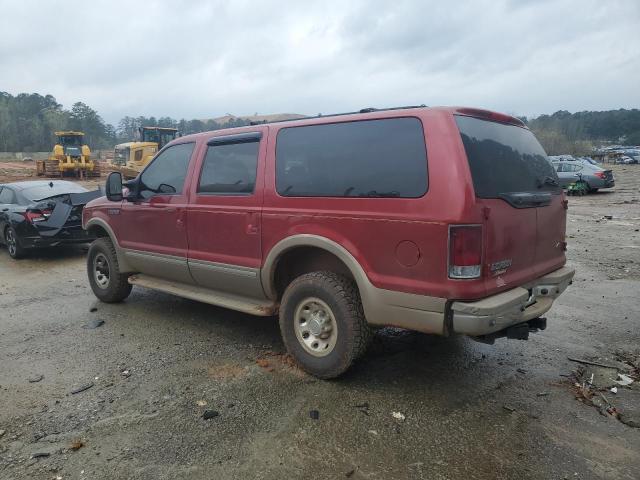 1FMNU43S62ED08922 - 2002 FORD EXCURSION LIMITED RED photo 2