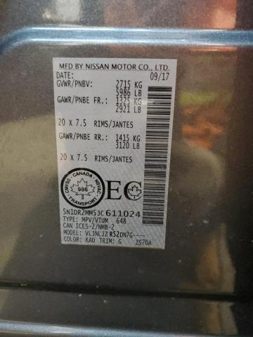 5N1DR2MM5JC611024 - 2018 NISSAN PATHFINDER S GRAY photo 14