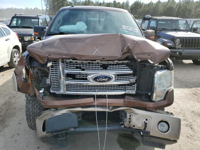 1FTFW1ET7BFB88307 - 2011 FORD F150 SUPERCREW BROWN photo 5
