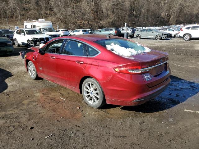 3FA6P0PU7HR154981 - 2017 FORD FUSION SE PHEV RED photo 2