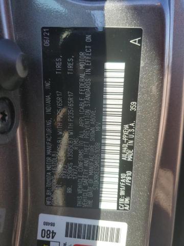 5TDKRKEC5MS051008 - 2021 TOYOTA SIENNA LE CHARCOAL photo 13