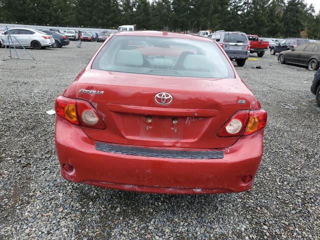 1NXBU4EE2AZ298338 - 2010 TOYOTA COROLLA BASE RED photo 6