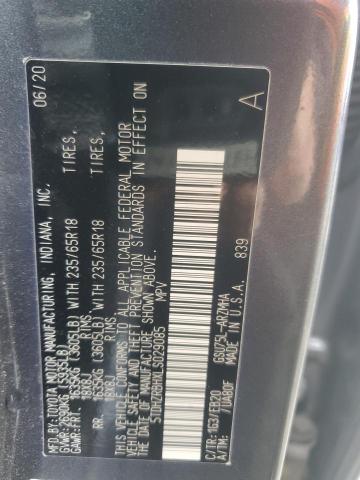 5TDHZRBHXLS029085 - 2020 TOYOTA HIGHLANDER XLE 灰色 照片 13