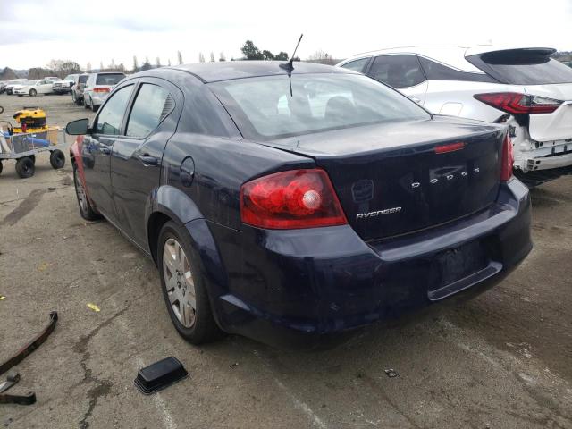 1C3CDZAB5EN215006 - 2014 DODGE AVENGER SE BLUE photo 2