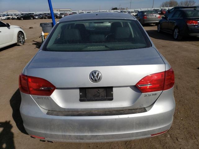 3VWDP7AJ9CM314337 - 2012 VOLKSWAGEN JETTA SE SILVER photo 6