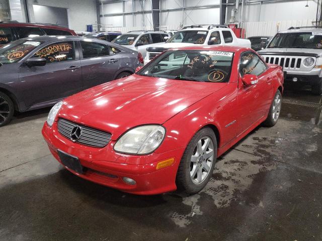 WDBKK49F03F279256 - 2003 MERCEDES-BENZ SLK 230 KOMPRESSOR RED photo 2