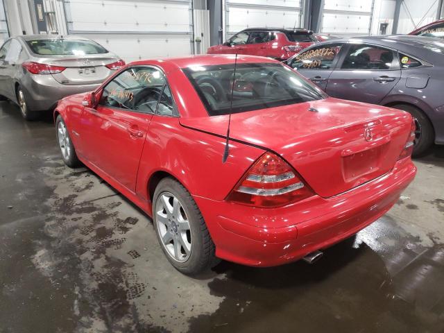 WDBKK49F03F279256 - 2003 MERCEDES-BENZ SLK 230 KOMPRESSOR RED photo 3