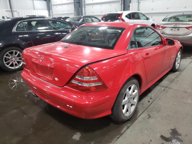 WDBKK49F03F279256 - 2003 MERCEDES-BENZ SLK 230 KOMPRESSOR RED photo 4