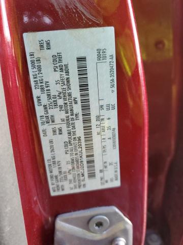 5LMCJ2D91KUL20396 - 2019 LINCOLN MKC SELECT Կարմիր լուսանկար 14