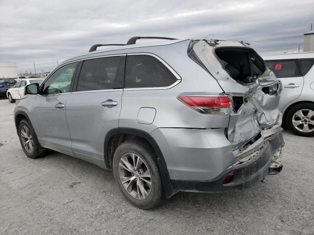 5TDJKRFH4FS089657 - 2015 TOYOTA HIGHLANDER XLE SILVER photo 2
