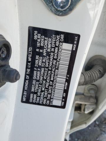 SHHFK7H7XHU201558 - 2017 HONDA CIVIC EXL თეთრი ფოტო 13