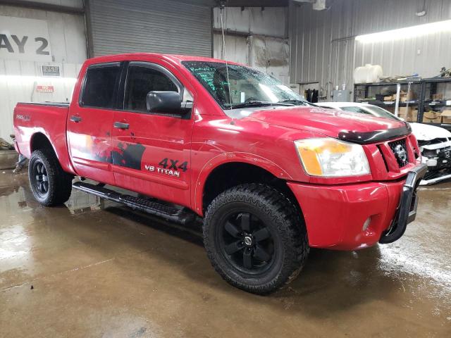 1N6AA0EC7BN308080 - 2011 NISSAN TITAN S RED photo 4