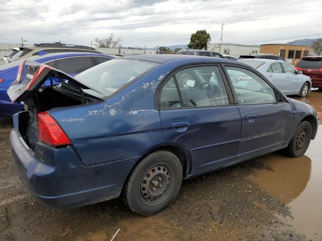 2HGES16573H561192 - 2003 HONDA CIVIC LX BLUE photo 3