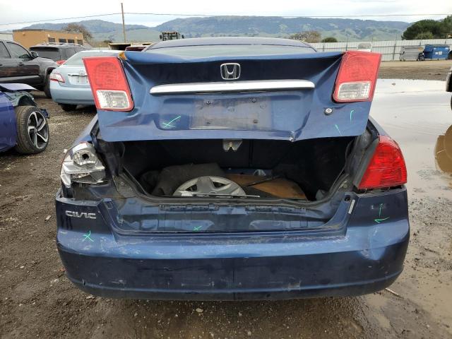 2HGES16573H561192 - 2003 HONDA CIVIC LX BLUE photo 6