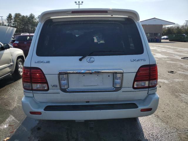 JTJHT00W064005714 - 2006 LEXUS LX 470 WHITE photo 6