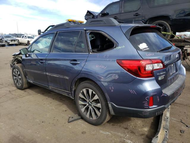 4S4BSENC8G3302305 - 2016 SUBARU OUTBACK 3.6R LIMITED BLUE photo 2