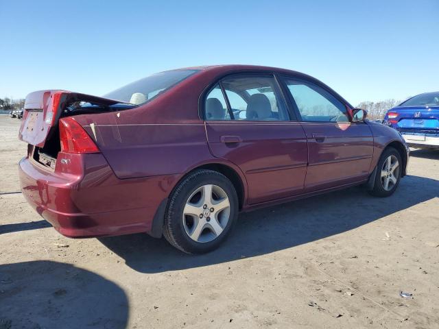 2HGES25884H630491 - 2004 HONDA CIVIC EX BURGUNDY photo 3