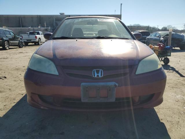 2HGES25884H630491 - 2004 HONDA CIVIC EX BURGUNDY photo 5