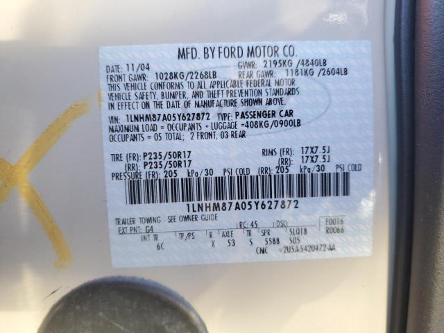 1LNHM87A05Y627872 - 2005 LINCOLN LS 白色 照片 12