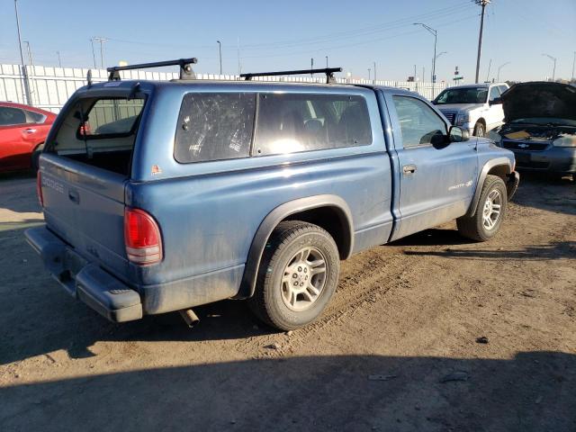 1B7FL16X82S651363 - 2002 DODGE DAKOTA BASE BLUE photo 3