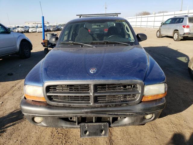 1B7FL16X82S651363 - 2002 DODGE DAKOTA BASE BLUE photo 5