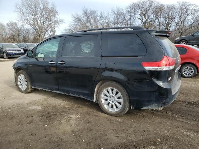 5TDDK3DC6DS063656 - 2013 TOYOTA SIENNA XLE BLACK photo 2