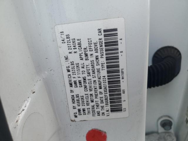 19UUB2F5XGA010034 - 2016 ACURA TLX TECH WHITE photo 12