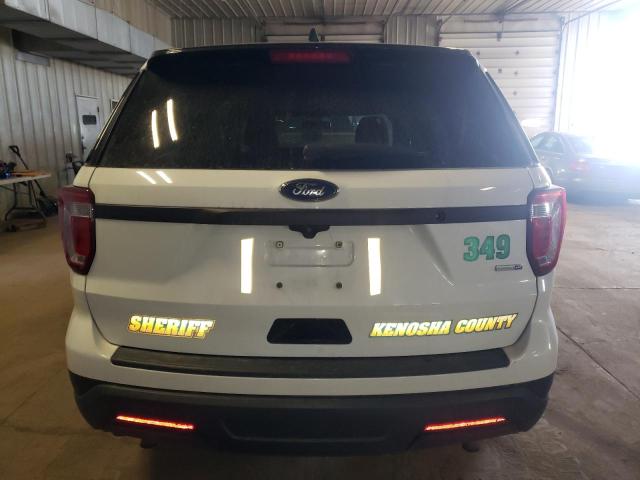 1FM5K8AR6JGB81010 - 2018 FORD EXPLORER POLICE INTERCEPTOR WHITE photo 6