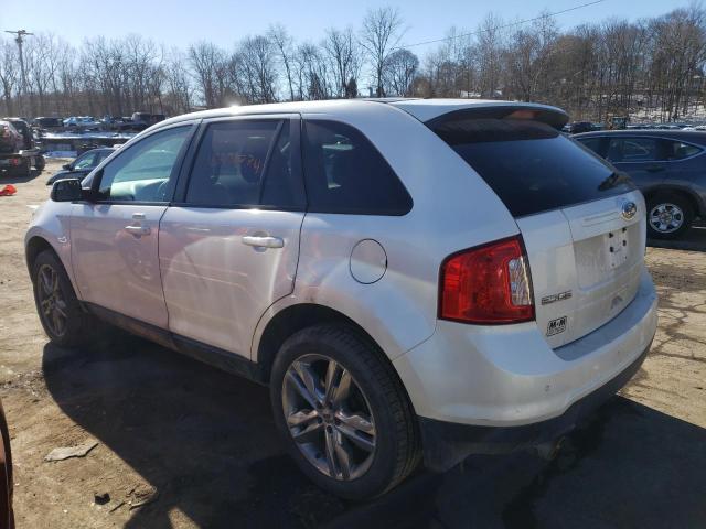 2FMDK4JC7DBA25313 - 2013 FORD EDGE SEL WHITE photo 2