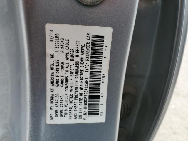 1HGCR3F97EA025846 - 2014 HONDA ACCORD TOURING SILVER photo 13