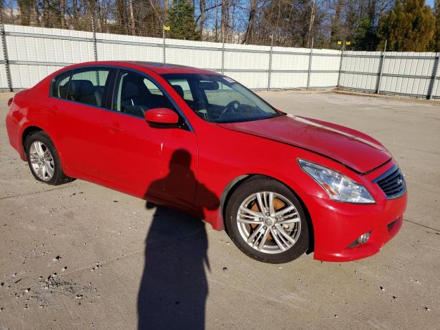 JN1CV6AP8DM302005 - 2013 INFINITI G37 BASE RED photo 4