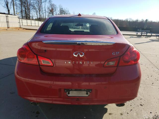 JN1CV6AP8DM302005 - 2013 INFINITI G37 BASE RED photo 6