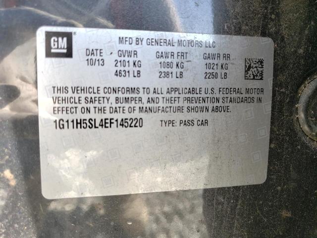 1G11H5SL4EF145220 - 2014 CHEVROLET MALIBU LTZ გრაფიტი ფოტო 12