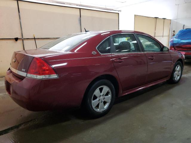 2G1WT57K391279606 - 2009 CHEVROLET IMPALA 1LT MAROON photo 3