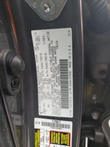 5TFJU4GN0FX077422 - 2015 TOYOTA TACOMA DOUBLE CAB PRERUNNER GRAY photo 12