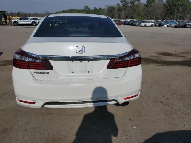 1HGCR2F31HA120574 - 2017 HONDA ACCORD LX WHITE photo 6