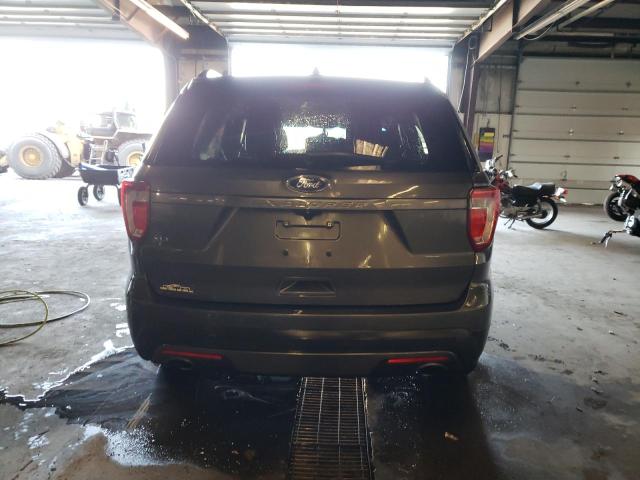 1FM5K7D89HGB30995 - 2017 FORD EXPLORER XLT GRAY photo 6