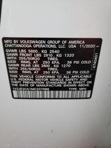 1V2JE2CA1MC207988 - 2021 VOLKSWAGEN ATLAS CROS SE Ağ foto 14