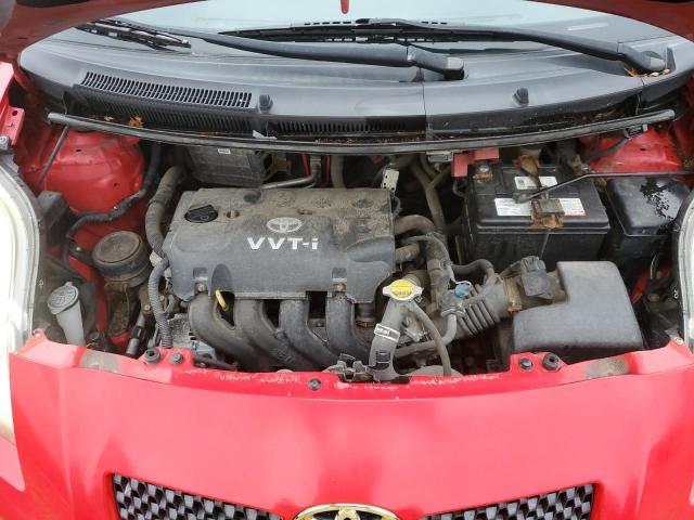 JTDJT923X75096272 - 2007 TOYOTA YARIS HATC RED photo 11