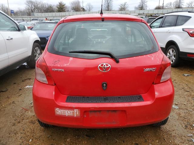 JTDJT923X75096272 - 2007 TOYOTA YARIS HATC RED photo 6