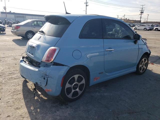 3C3CFFGEXGT229318 - 2016 FIAT 500 ELECTRIC BLUE photo 3