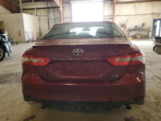 4T1B11HK9JU631207 - 2018 TOYOTA CAMRY L BURGUNDY photo 6