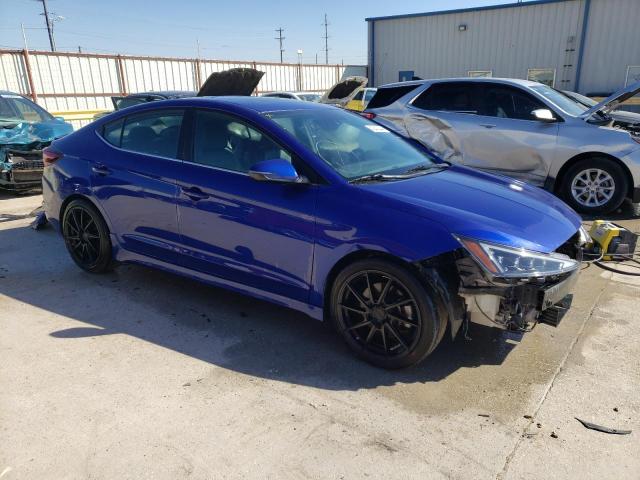 KMHD04LB8KU816497 - 2019 HYUNDAI ELANTRA SPORT BLUE photo 4