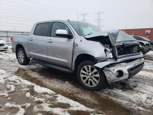 5TFHW5F17BX196088 - 2011 TOYOTA TUNDRA CREWMAX LIMITED SILVER photo 4