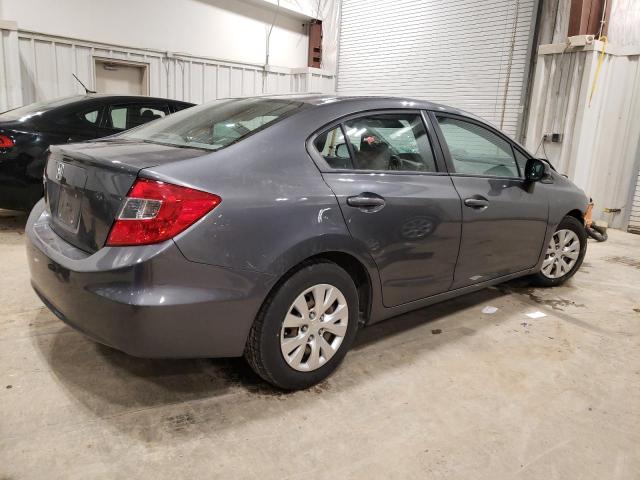 19XFB2F50CE005035 - 2012 HONDA CIVIC LX GRAY photo 3