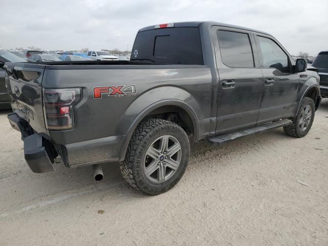 1FTEW1EG2JKF13143 - 2018 FORD F150 SUPERCREW GRAY photo 3