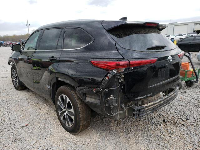 5TDGZRBH5MS127647 - 2021 TOYOTA HIGHLANDER XLE შავი ფოტო 2